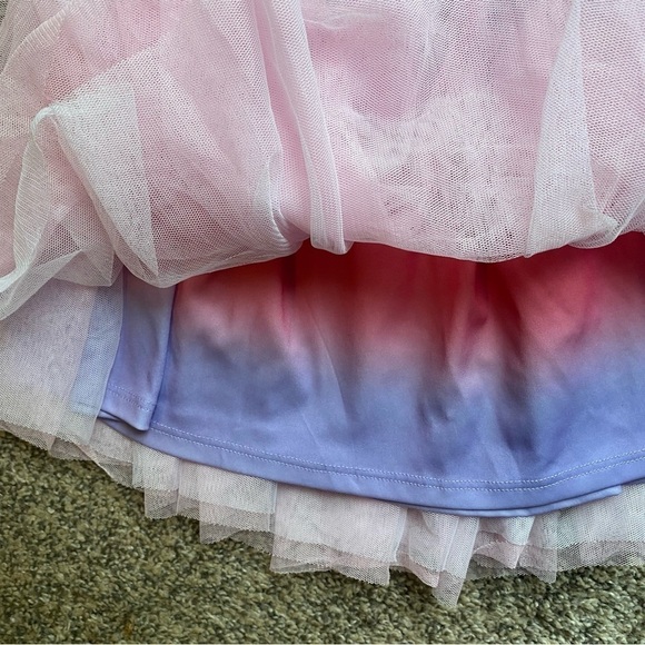 Tutu 2-Piece Bundle Pink Ombré and Teal Sz Small or 5/6 - Picture 5 of 9